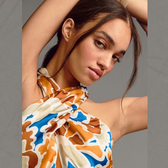 Anthropologie DOLAN Printed Halter Jumpsuit - Picture 2 of 8